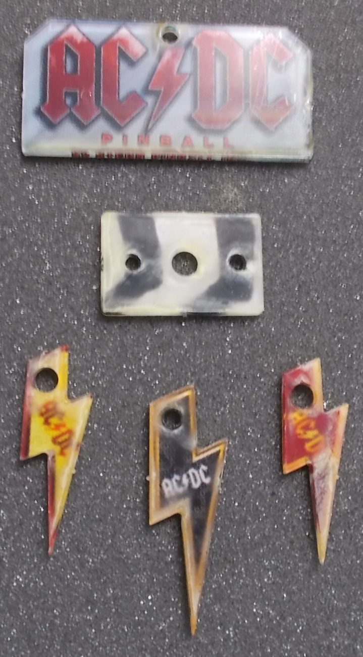 AC/DC Original Pinball Machine Promotional Key Fob Keychain Plastic